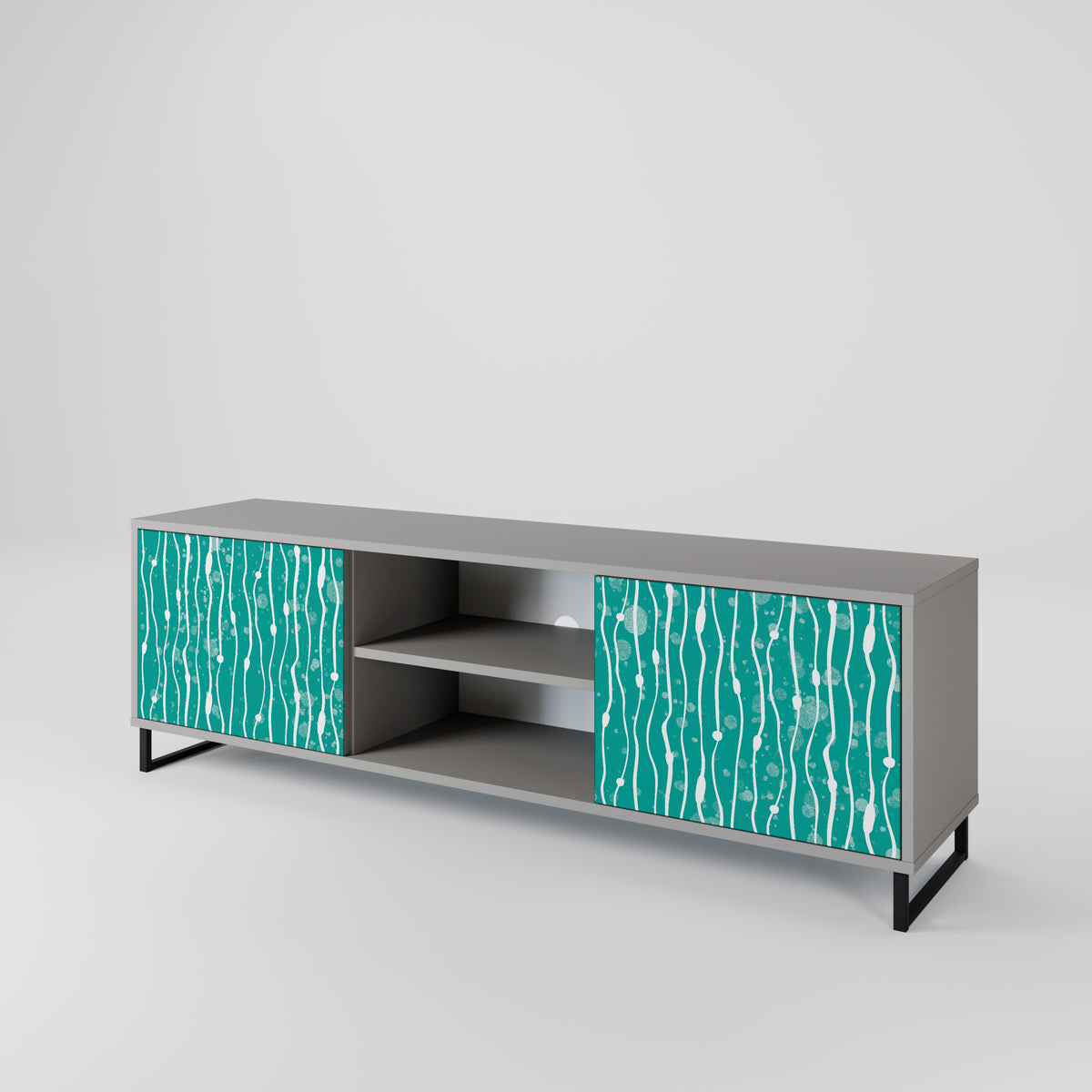 TURQUOISE RAIN 2-türiges TV-Lowboard