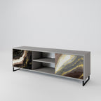 GOLD DUST 2-Door TV Stand in Grey Finish