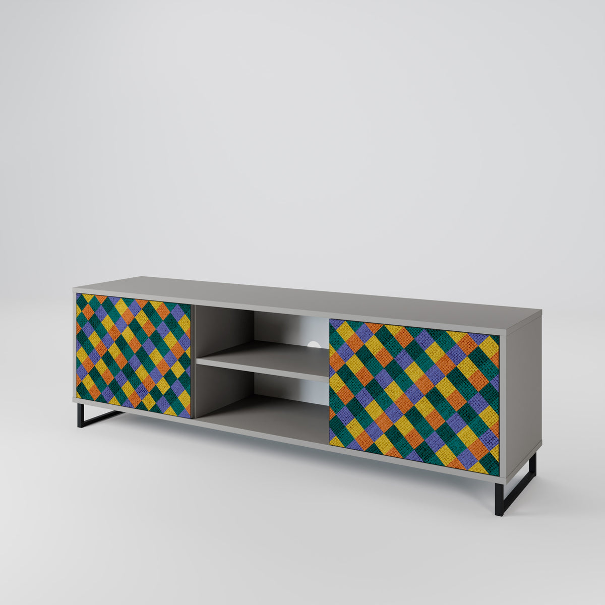 PAINTED SQUARES MIX 2-türiges TV-Lowboard