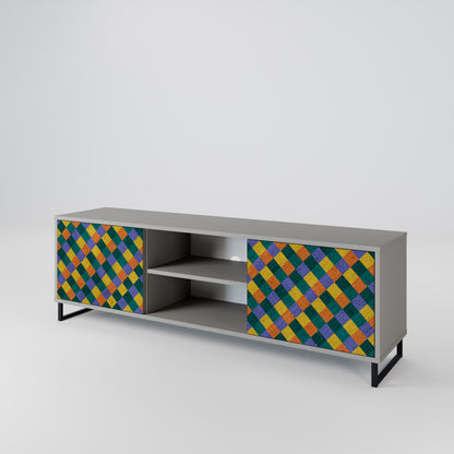 PAINTED SQUARES MIX 2-türiges TV-Lowboard