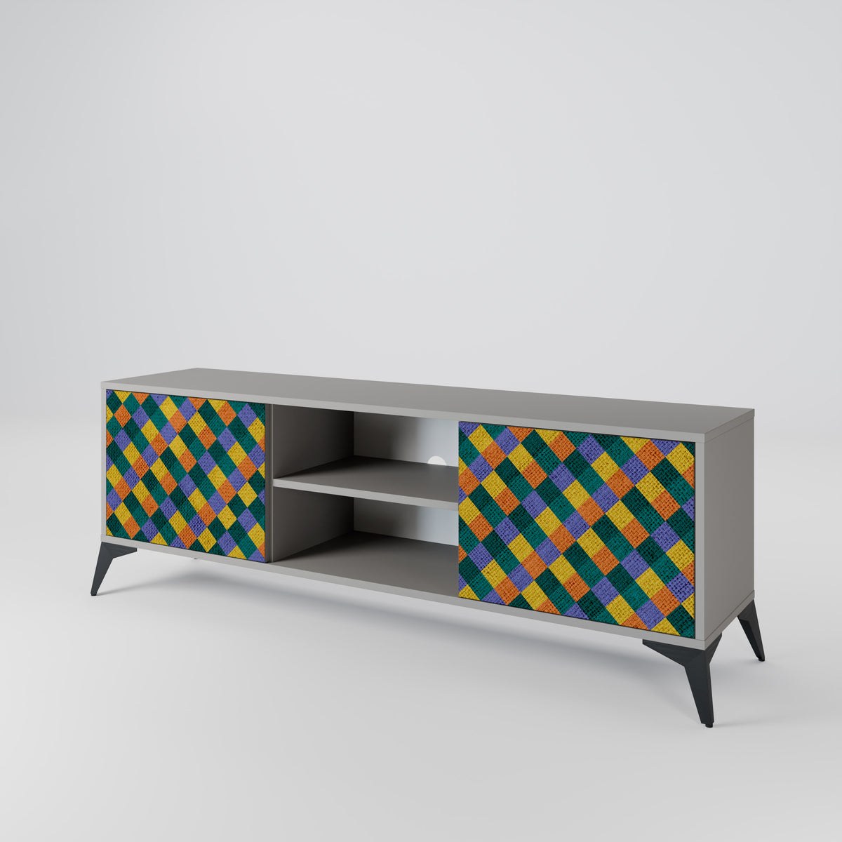 PAINTED SQUARES MIX 2-türiges TV-Lowboard