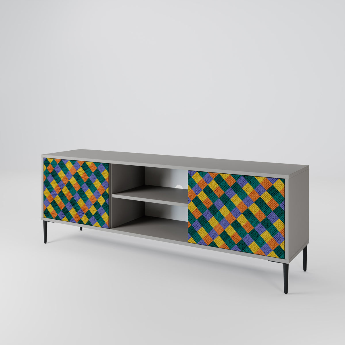 PAINTED SQUARES MIX 2-türiges TV-Lowboard