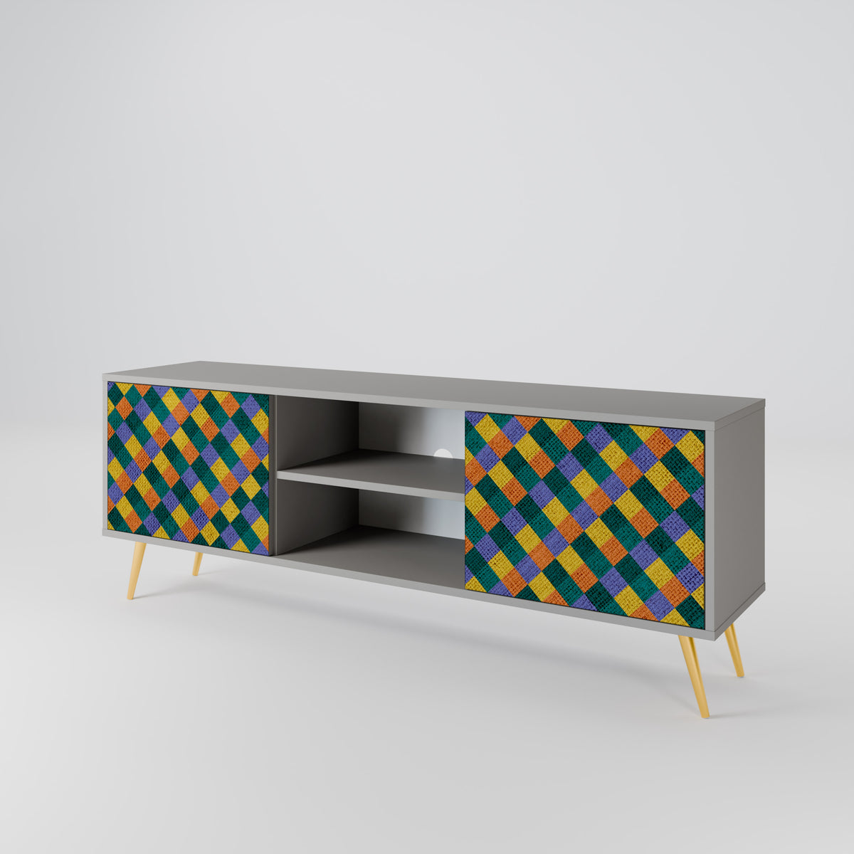PAINTED SQUARES MIX 2-türiges TV-Lowboard