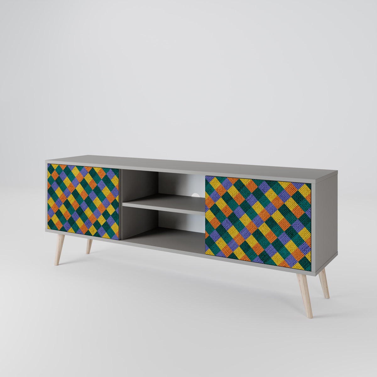PAINTED SQUARES MIX 2-türiges TV-Lowboard