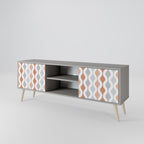 HAZY NOSTALGIA 2-Door TV Stand in Grey Finish