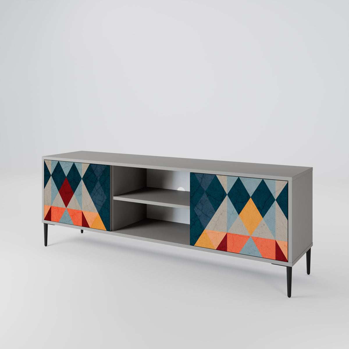 CRACKED ILLUSION 2-Door TV Cabinet