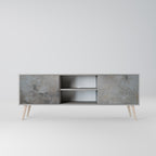 CONCRETE WALL 2-Door TV Stand in Grey Finish