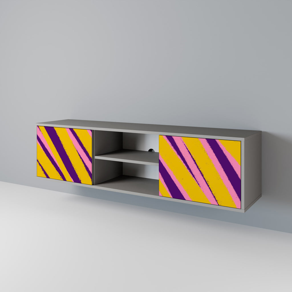 DREAMS COME TRUE 2-Door TV Stand in Grey Finish