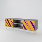 DREAMS COME TRUE 2-Door TV Stand in Grey Finish