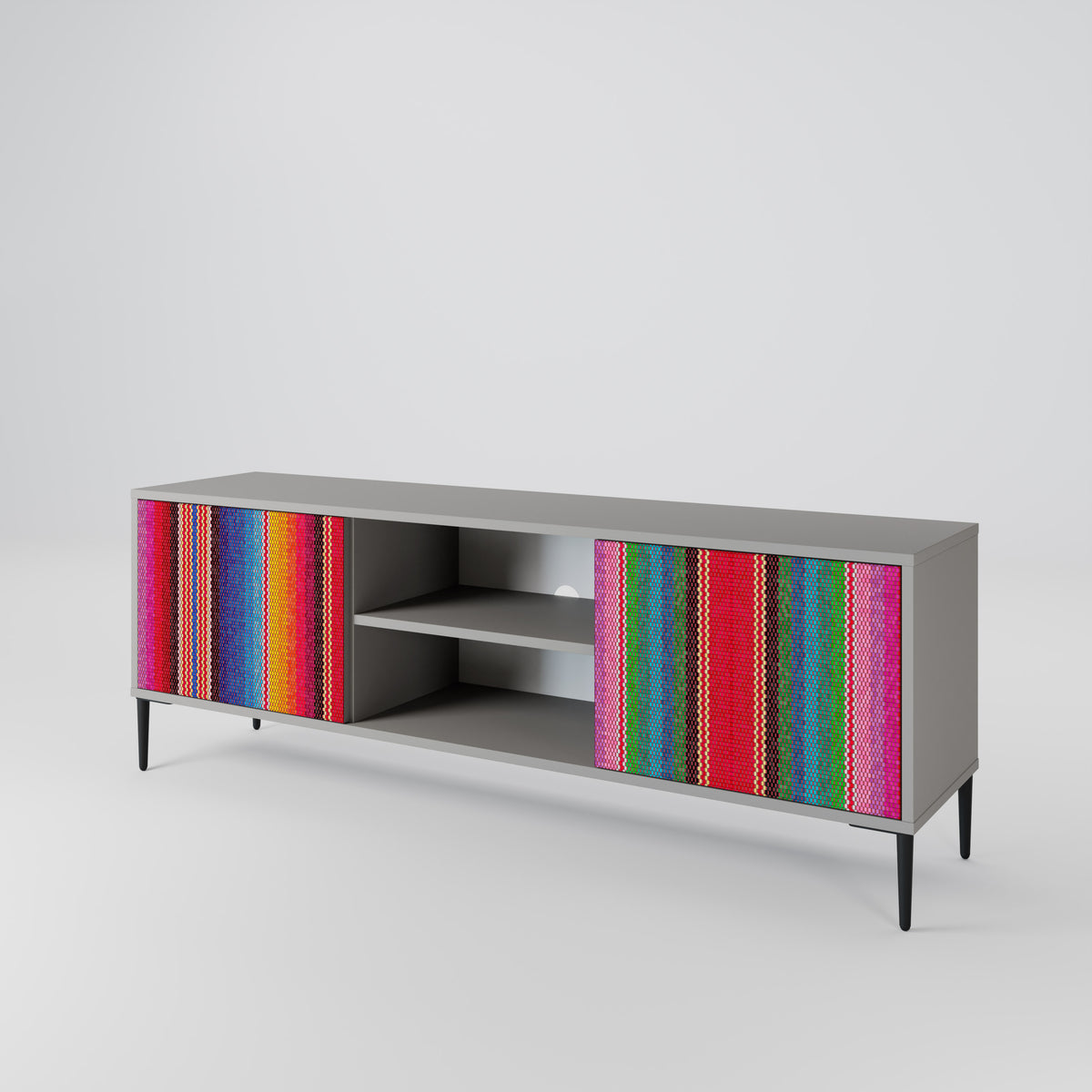 ETHNIC MEXICAN 2-Door TV Cabinet