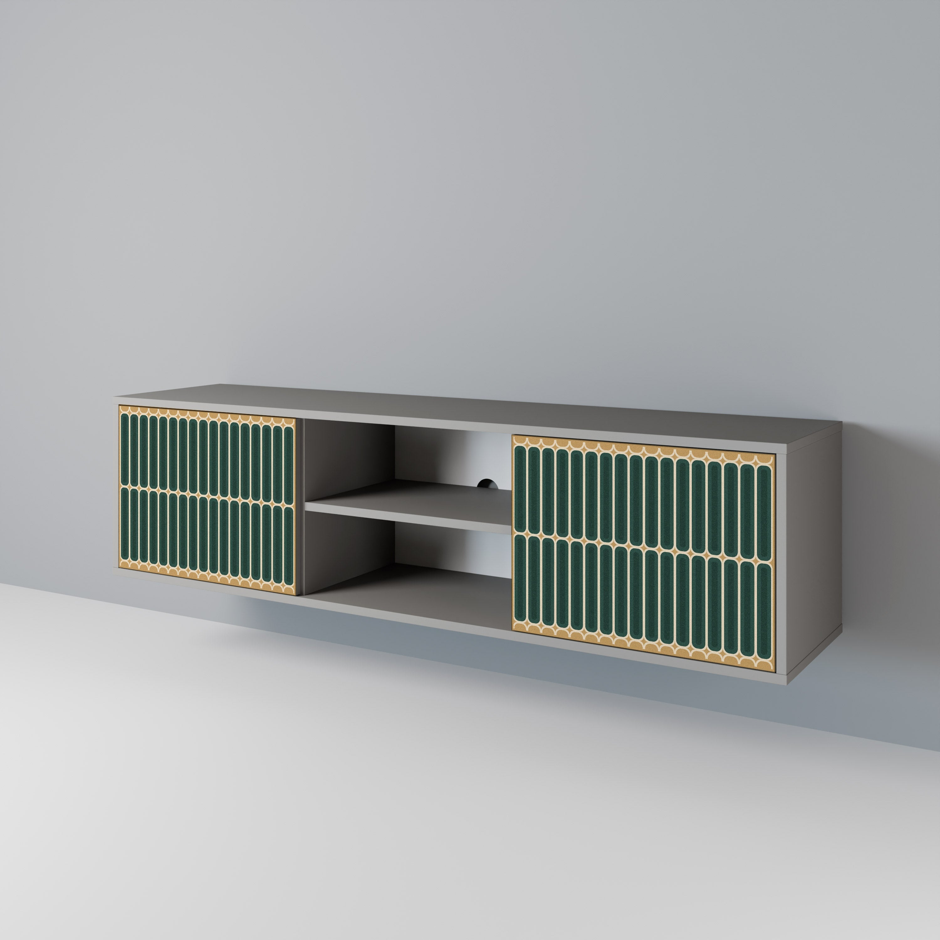 ILUSION GATE TV-Lowboard mit 2 Türen in Grau