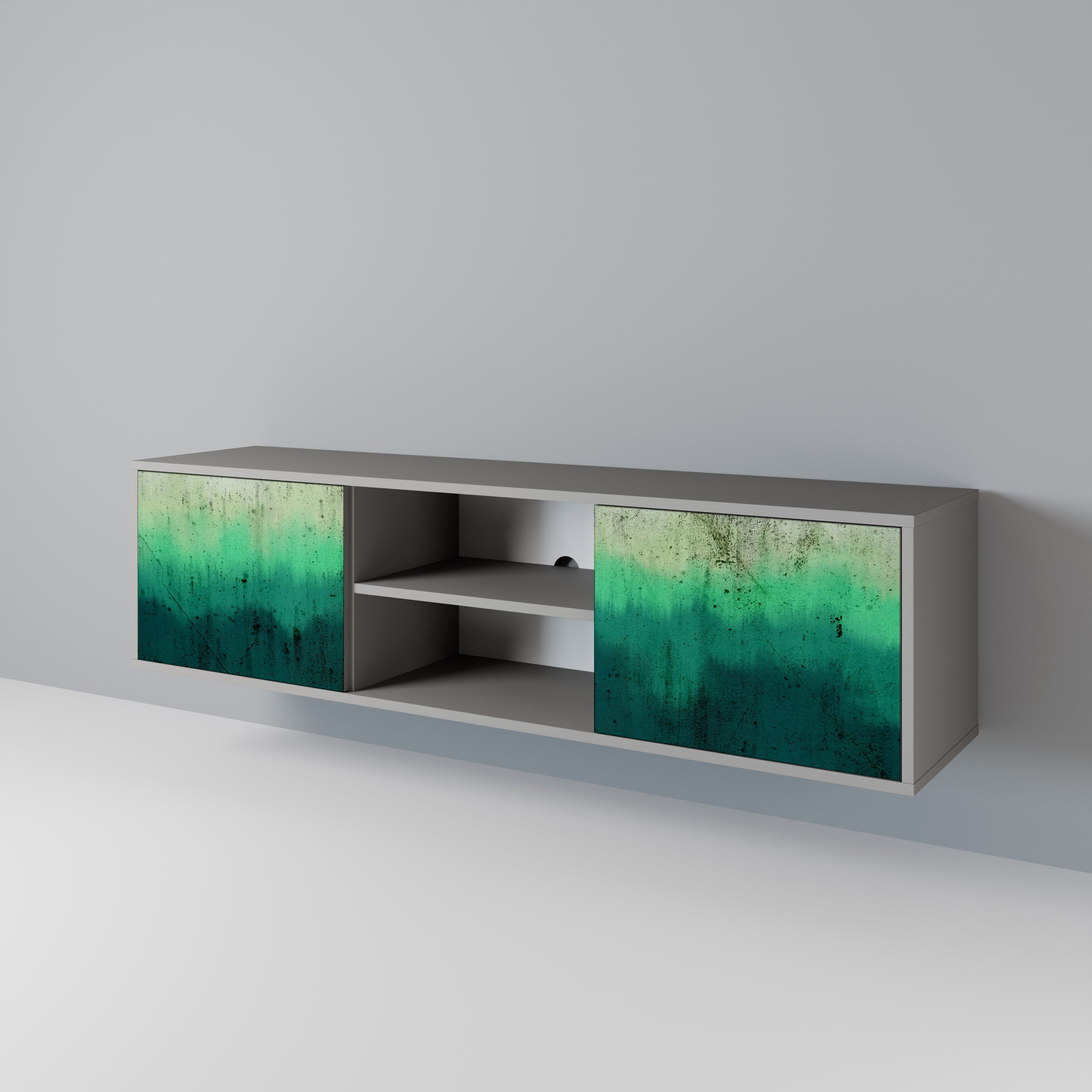 NORTHERN LIGHTS TV-Lowboard mit 2 Türen in Grau