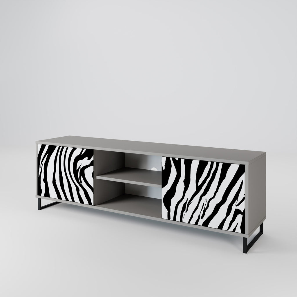 SPLENDID ZEBRA TV-Lowboard mit 2 Türen in Grau