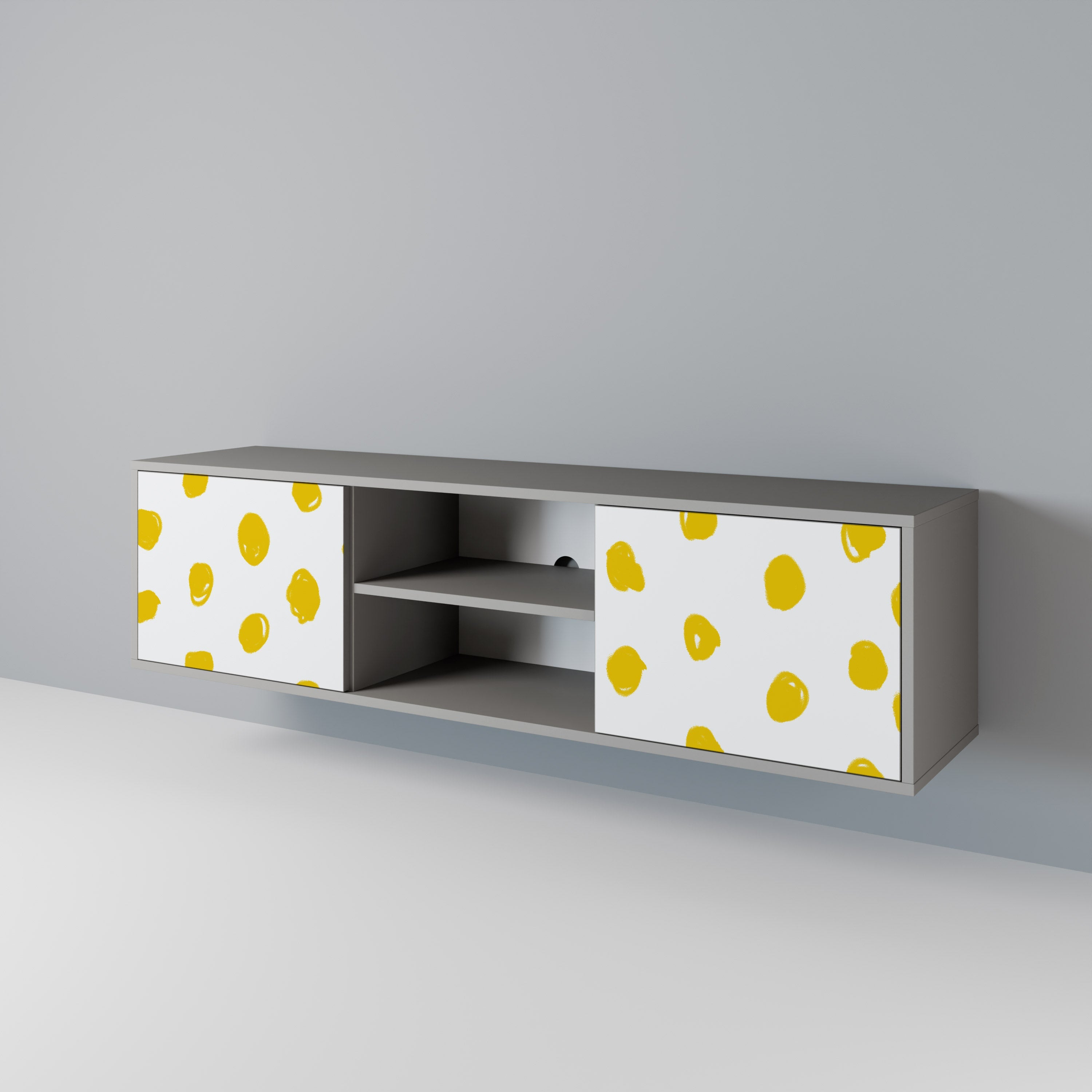 RADIANT REVERIE TV-Lowboard mit 2 Türen in Grau