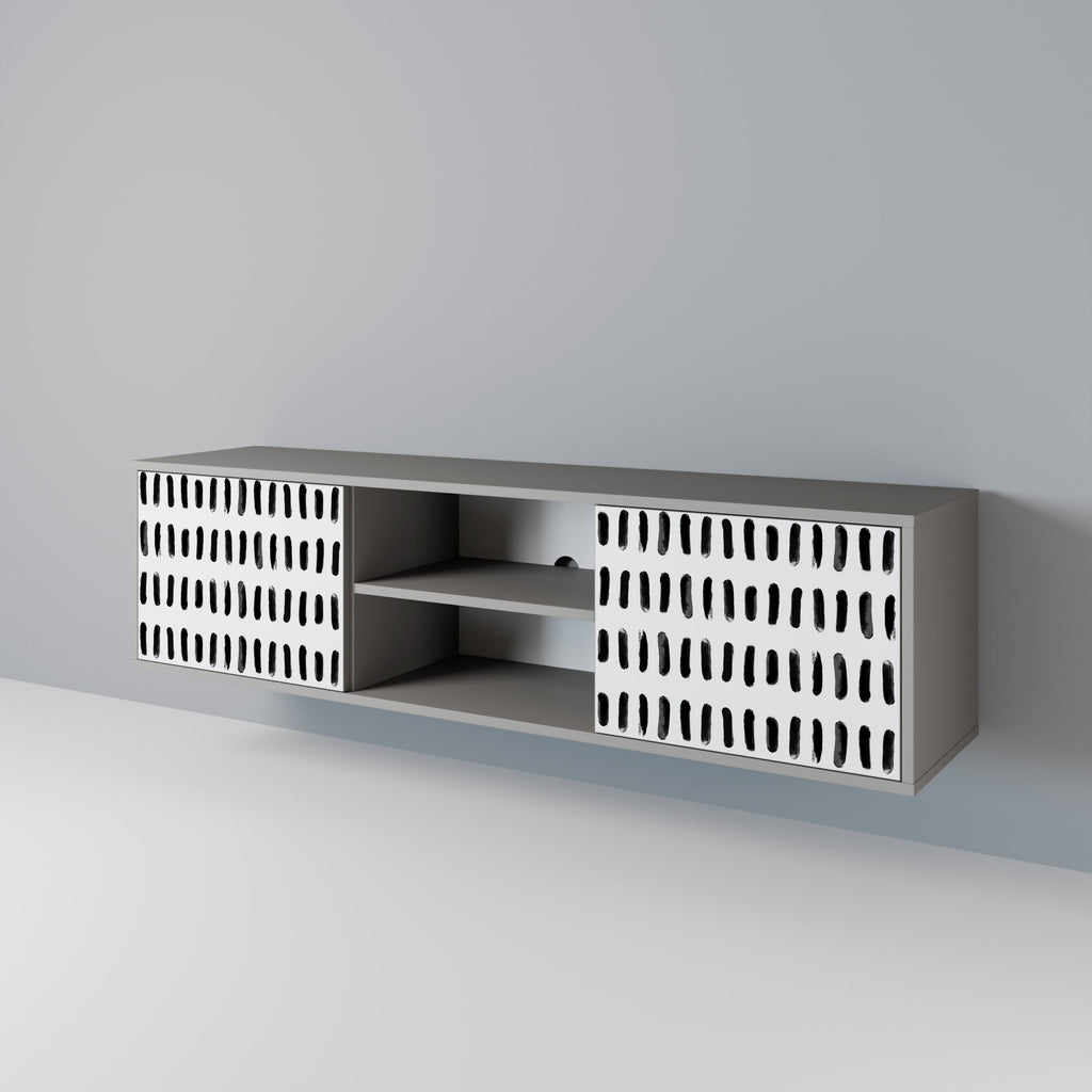 NIGHTY MELODIES TV-Lowboard mit 2 Türen in Grau