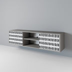 NIGHTY MELODIES TV-Lowboard mit 2 Türen in Grau