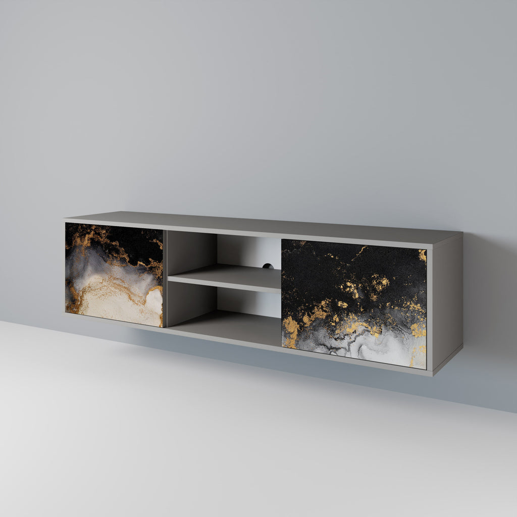 MARBLE OF TOMMORROW TV-Lowboard mit 2 Türen in Grau