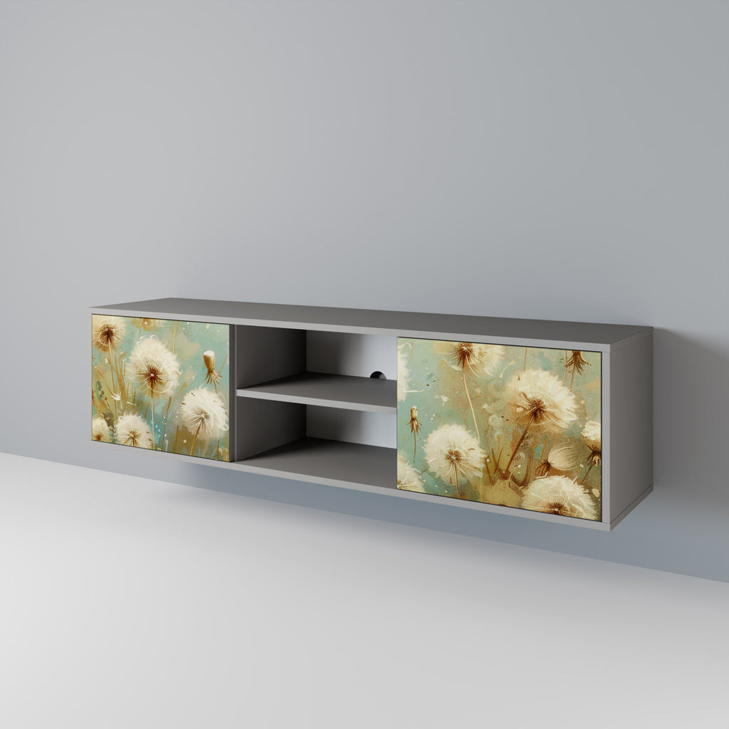 DREAMY MEADOW TV-Lowboard mit 2 Türen in Grau