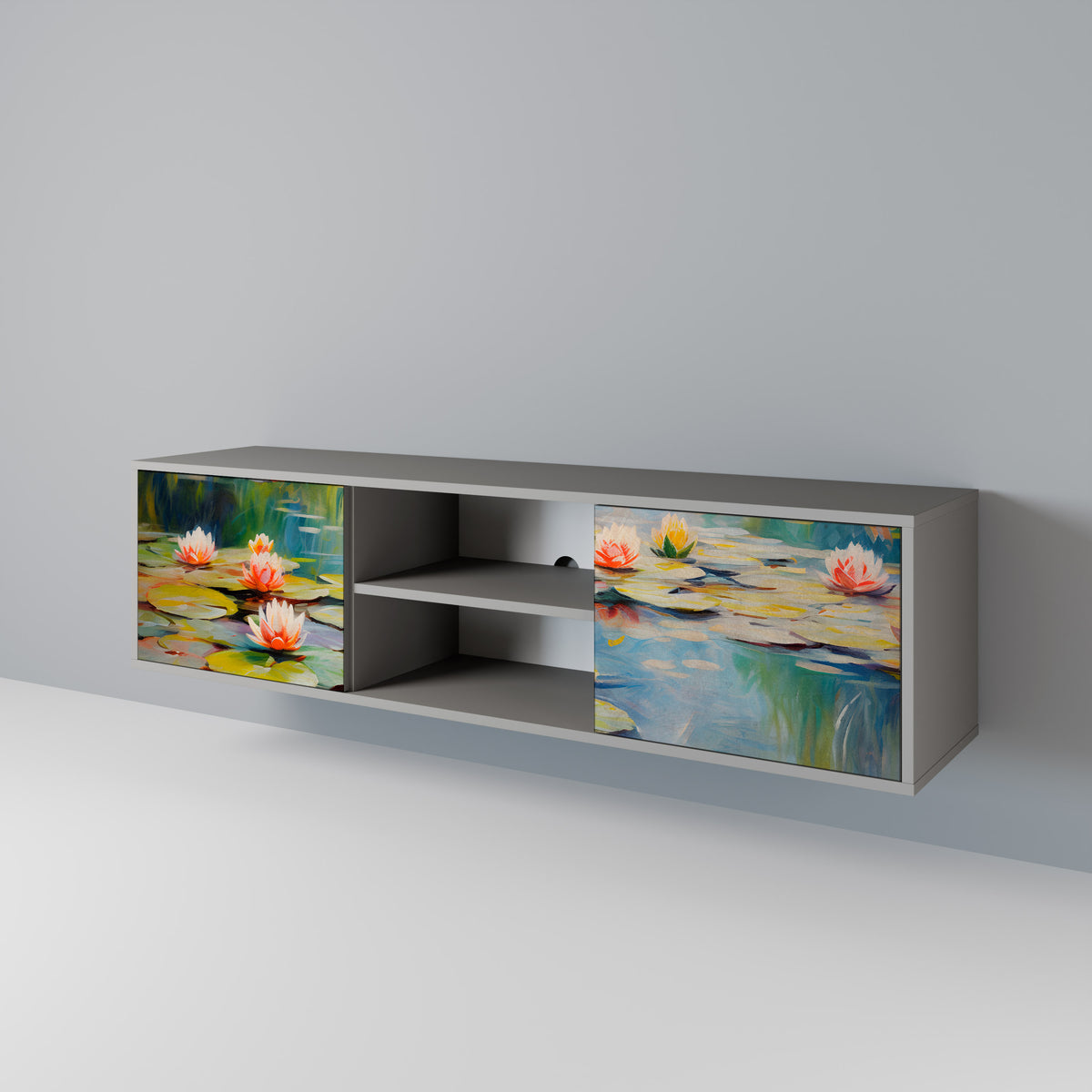 BLOOMING WATERS 2-türiges TV-Lowboard