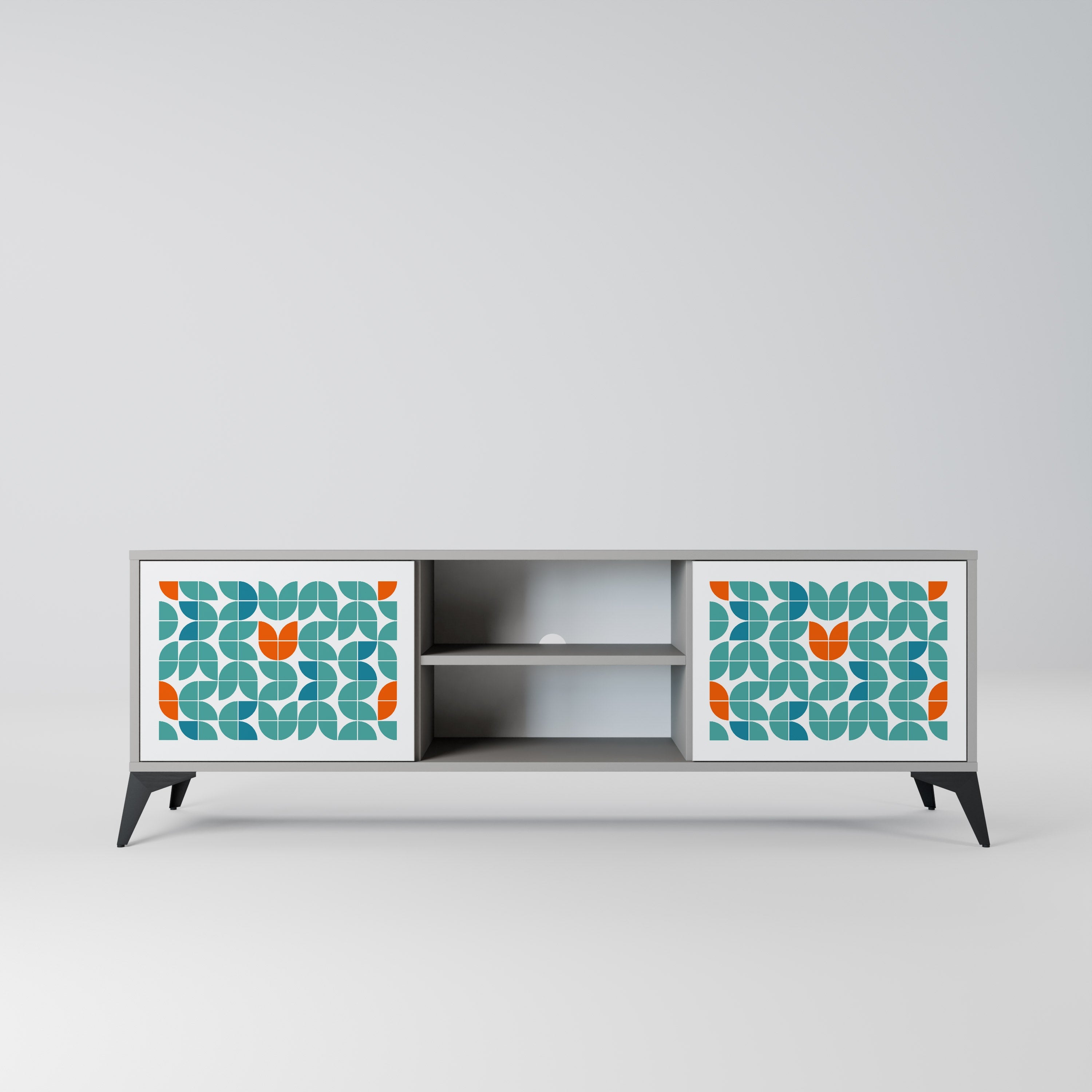 BE THE CHANGE TV-Lowboard mit 2 Türen in Grau