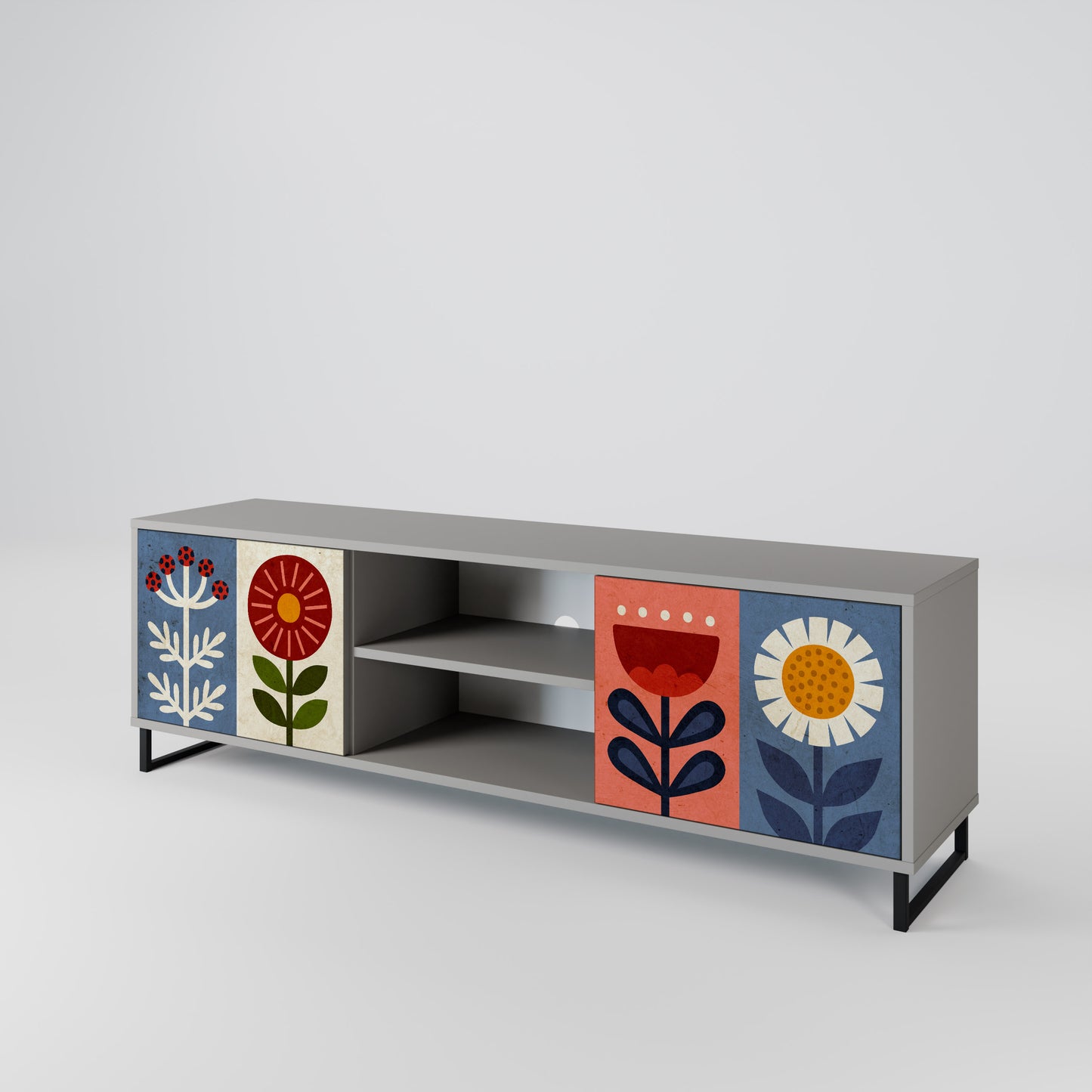 SCANDIC FLOWERET 2-Door TV Cabinet