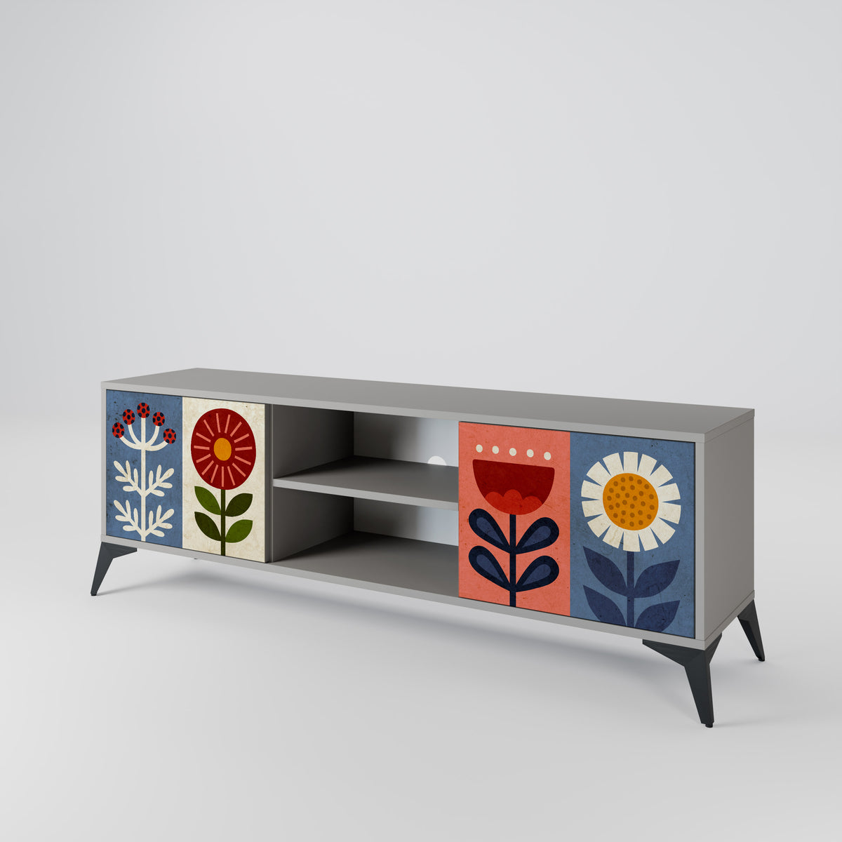 SCANDIC FLOWERET 2-Door TV Cabinet