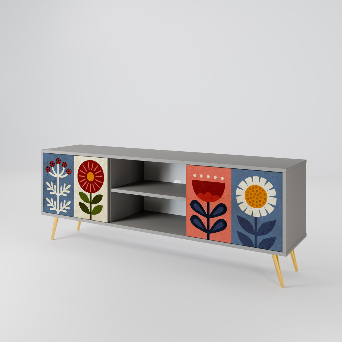 SCANDIC FLOWERET 2-Door TV Cabinet