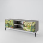 SUCCULENTS KALEIDOSCOPE TV-Lowboard mit 2 Türen in Grau