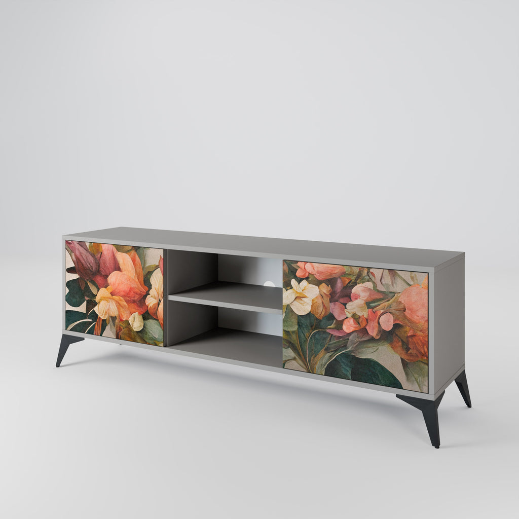 STYLISH BEAUTY TV-Lowboard mit 2 Türen in Grau