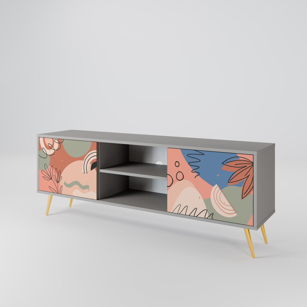 PASTEL DESTINY TV-Lowboard mit 2 Türen in Grau