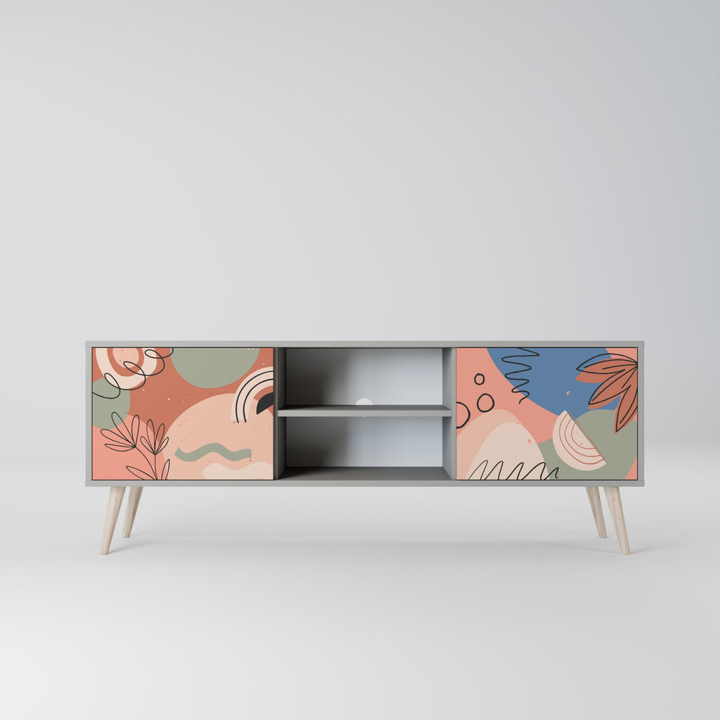 PASTEL DESTINY TV-Lowboard mit 2 Türen in Grau