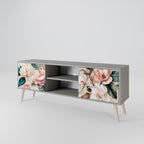 FLORAL GRACE TV-Lowboard mit 2 Türen in Grau