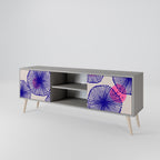 MAGIC NATURE 2-Door TV Stand in Grey Finish