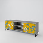 YELLOW CHINOISERIE TV-Lowboard mit 2 Türen in Grau