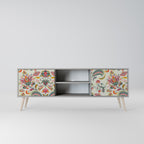 ORGANIC FOLKLORE 2-Door TV Stand in Grey Finish