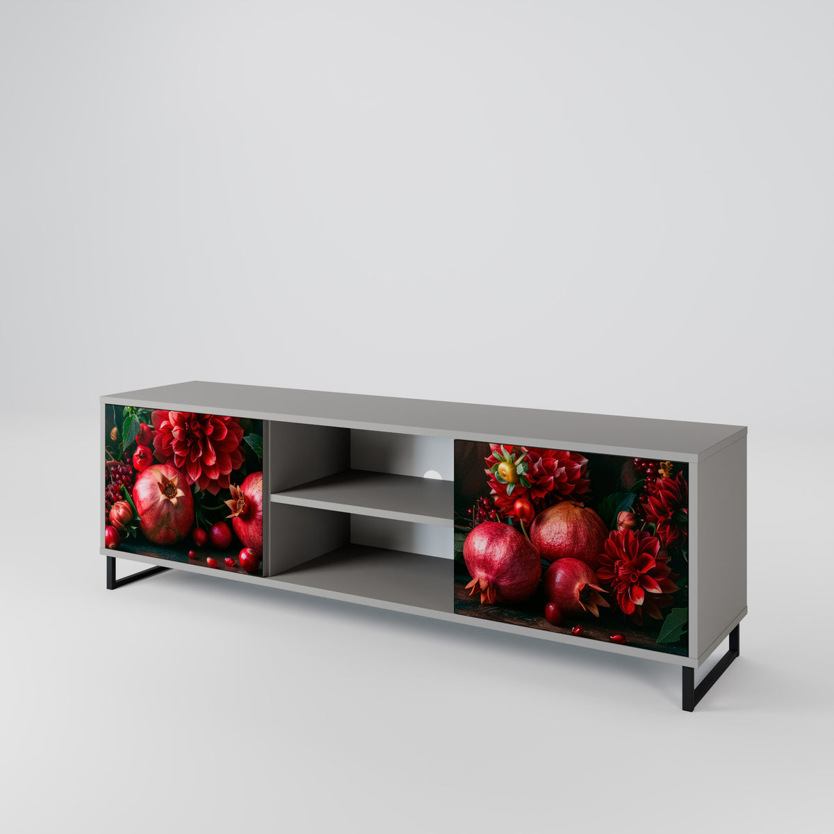 DAHLIAS AND POMEGRANATES 2-Door TV Cabinet