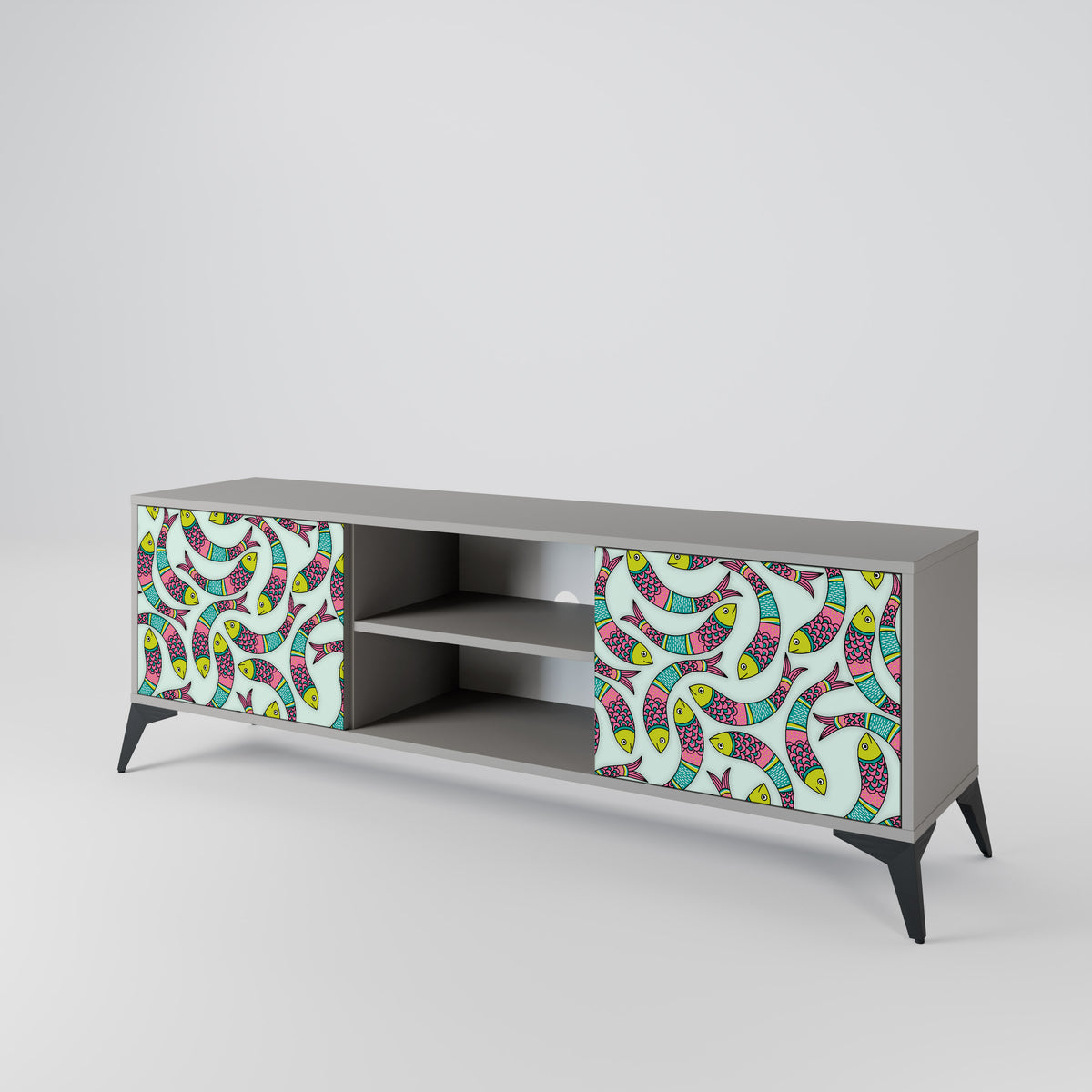 INDIAN FISH 2-Door TV Cabinet