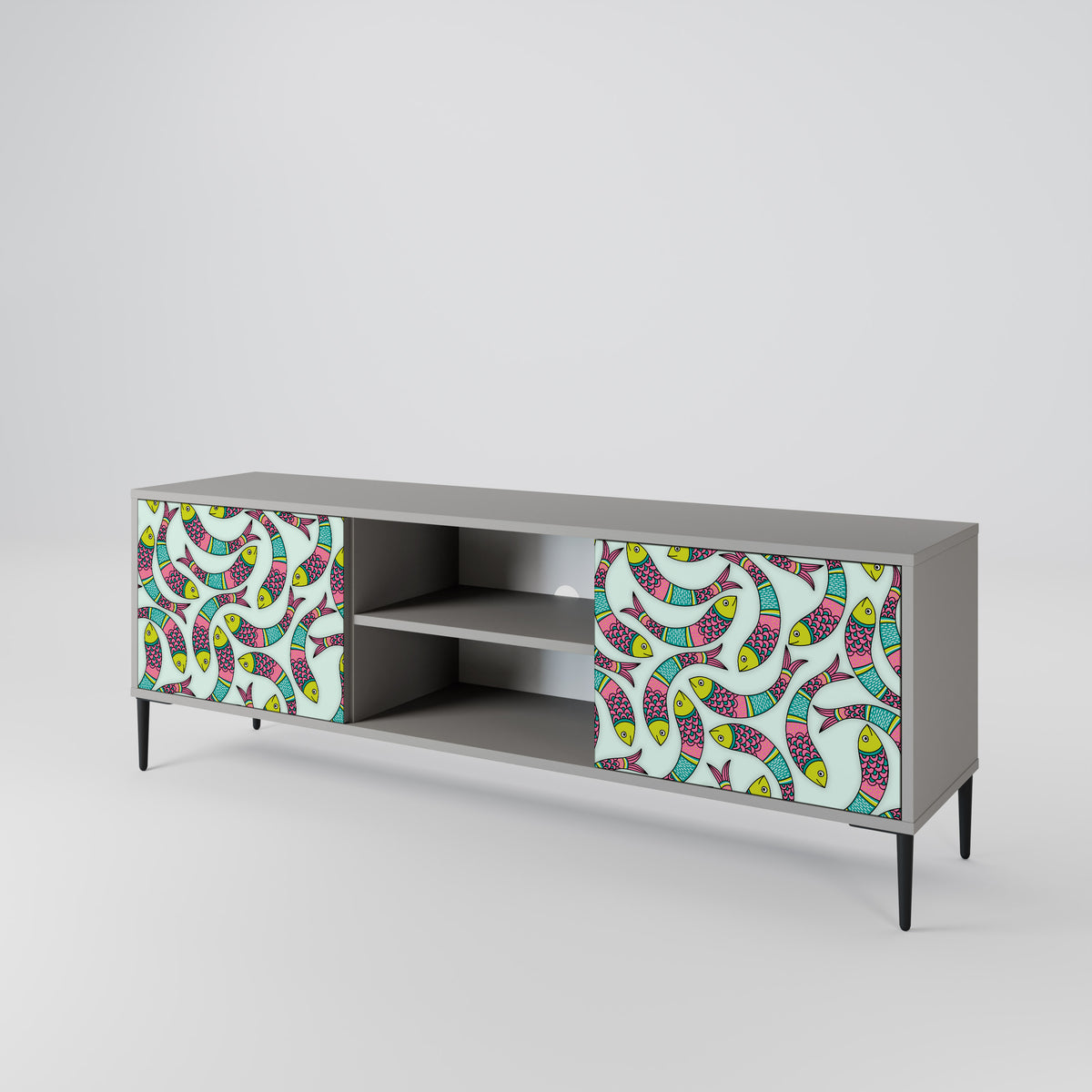INDIAN FISH 2-Door TV Cabinet