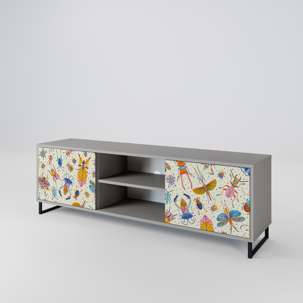 COLORFUL INSECTS 2-Door TV Cabinet