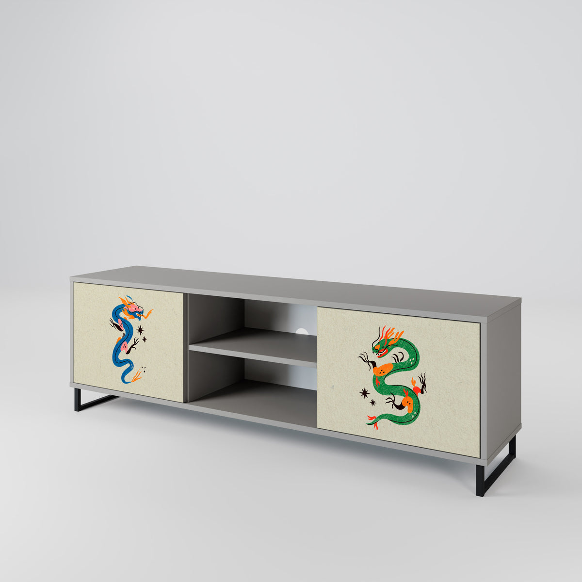 MYTHOLOGICAL CREATURES 2-Door TV Cabinet