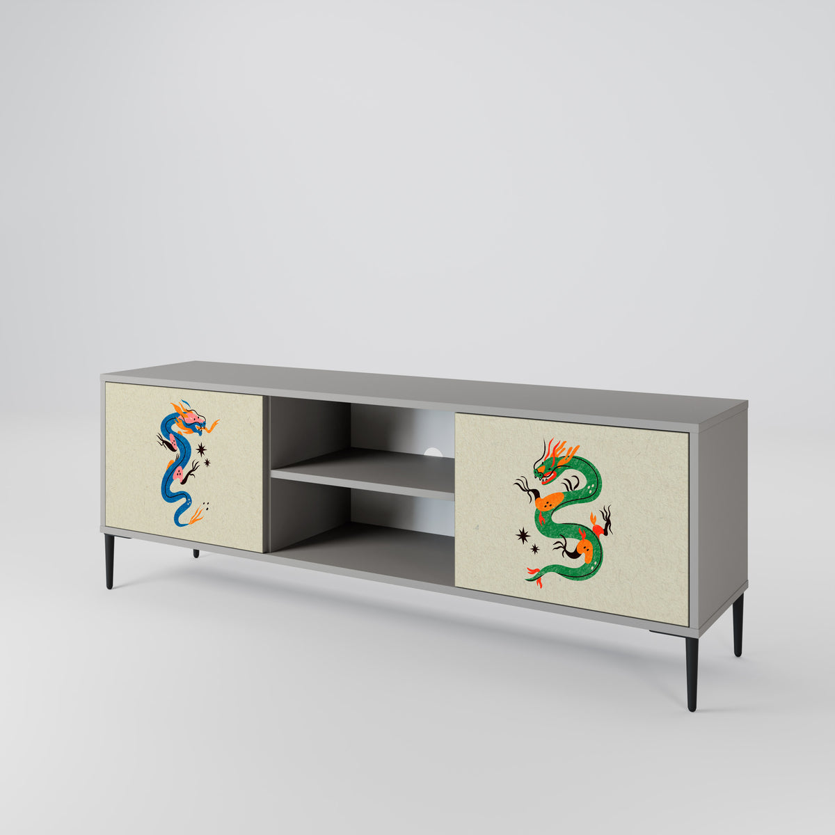 MYTHOLOGICAL CREATURES 2-Door TV Cabinet