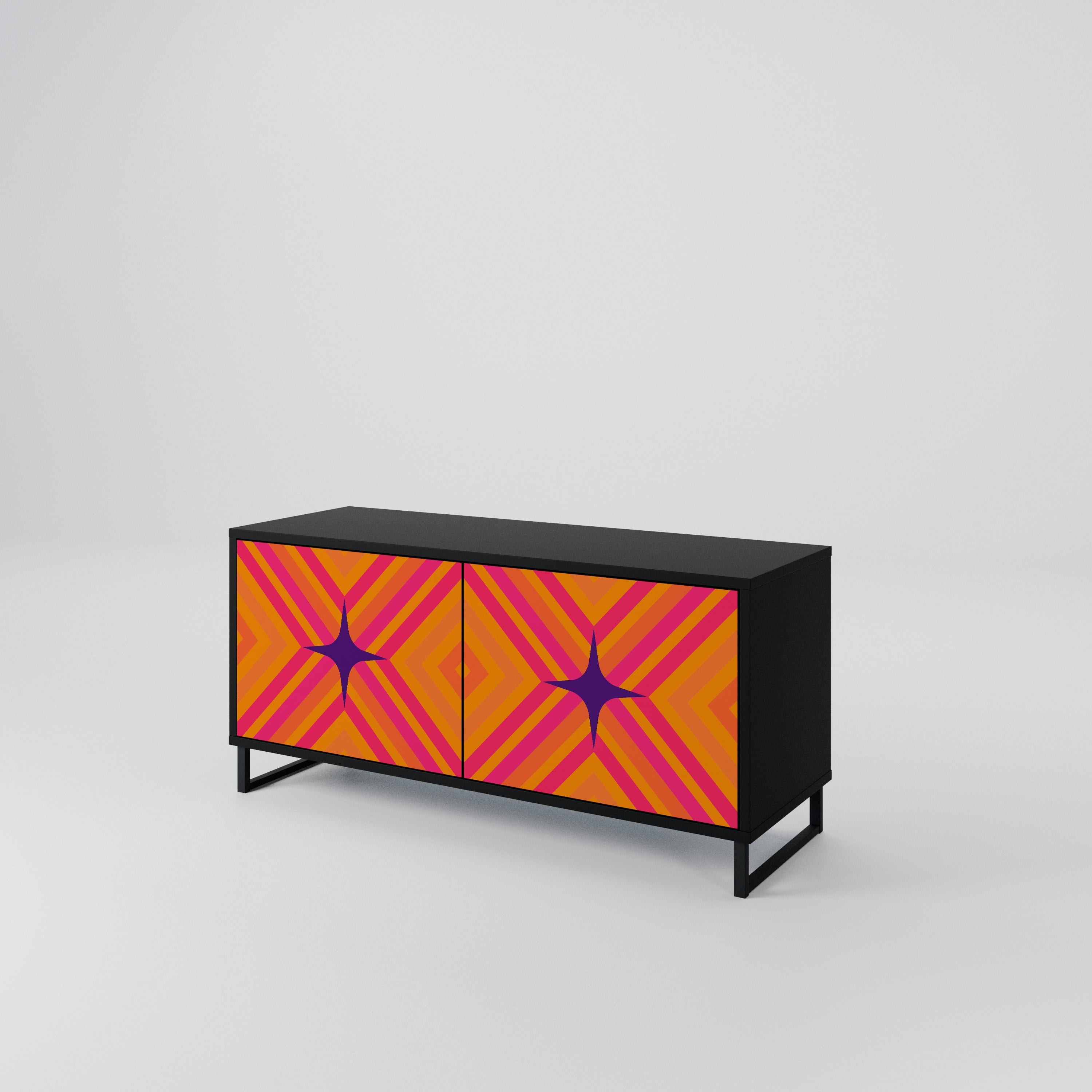 GEOMETRIC BRILLIANCE Compact 2-Door TV Cabinet