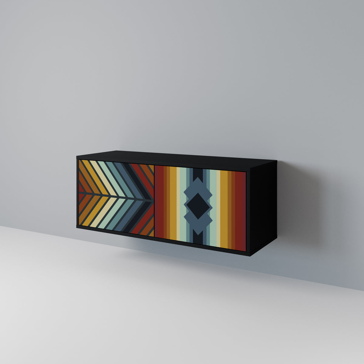 INDIGENOUS ZIGZAG Kompaktes 2-türiges TV-Lowboard