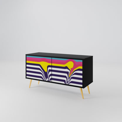 COLORFUL DIVERSION Kompaktes 2-türiges TV-Lowboard