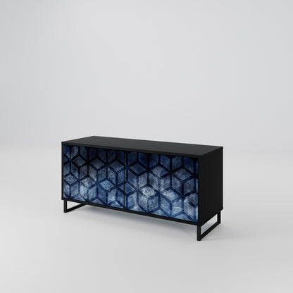 CUBIC MIST Kompaktes 2-türiges TV-Lowboard
