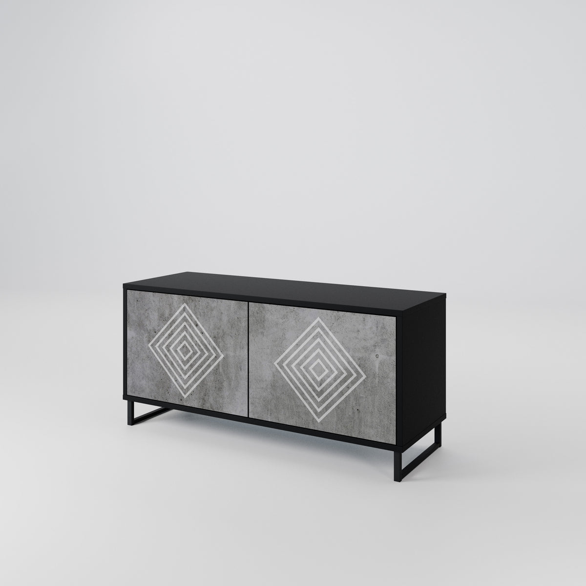 POLYGONAL ARTISTRY Kompaktes 2-türiges TV-Lowboard