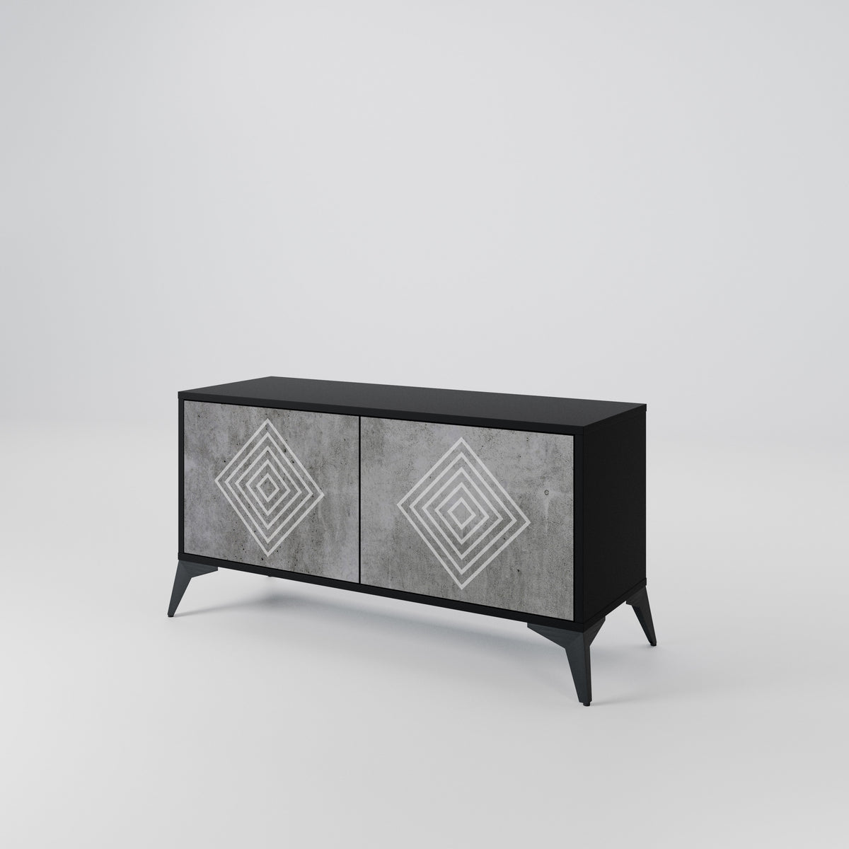 POLYGONAL ARTISTRY Kompaktes 2-türiges TV-Lowboard