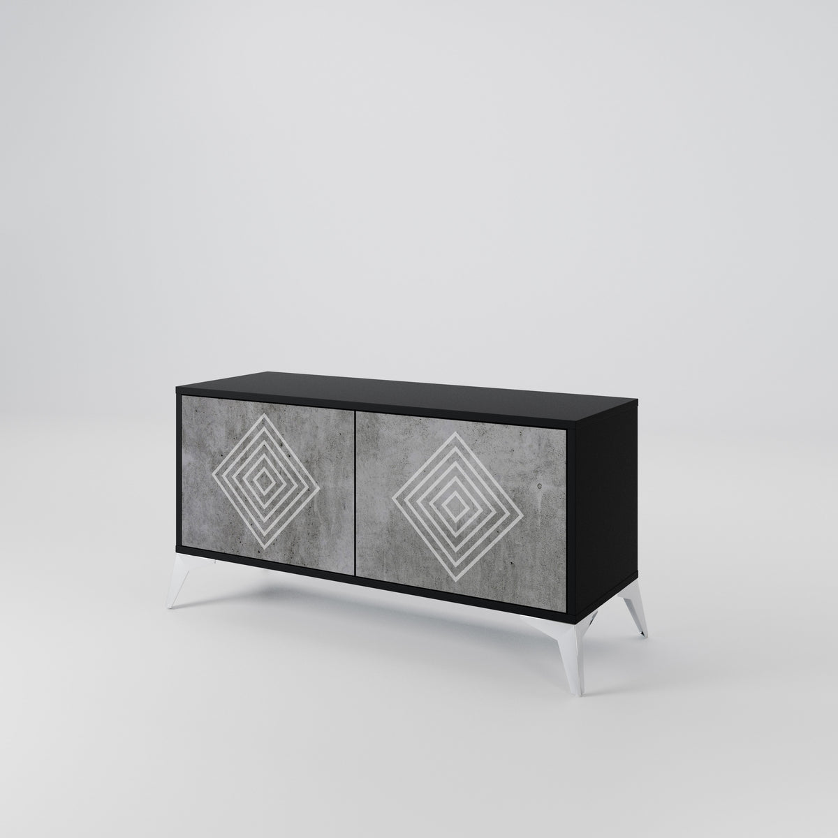 POLYGONAL ARTISTRY Kompaktes 2-türiges TV-Lowboard