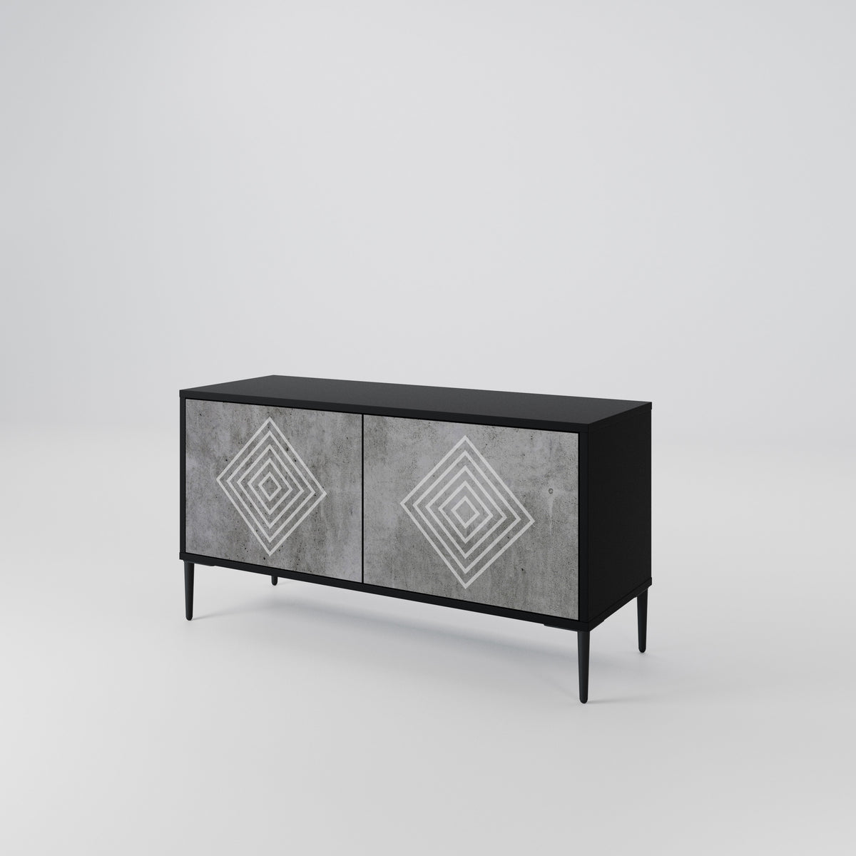 POLYGONAL ARTISTRY Kompaktes 2-türiges TV-Lowboard