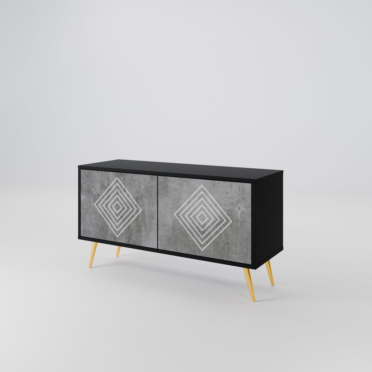 POLYGONAL ARTISTRY Kompaktes 2-türiges TV-Lowboard